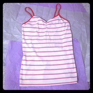 ⭐ WHITE PIN STRIPE SPAGHETTI STRAP TOP
